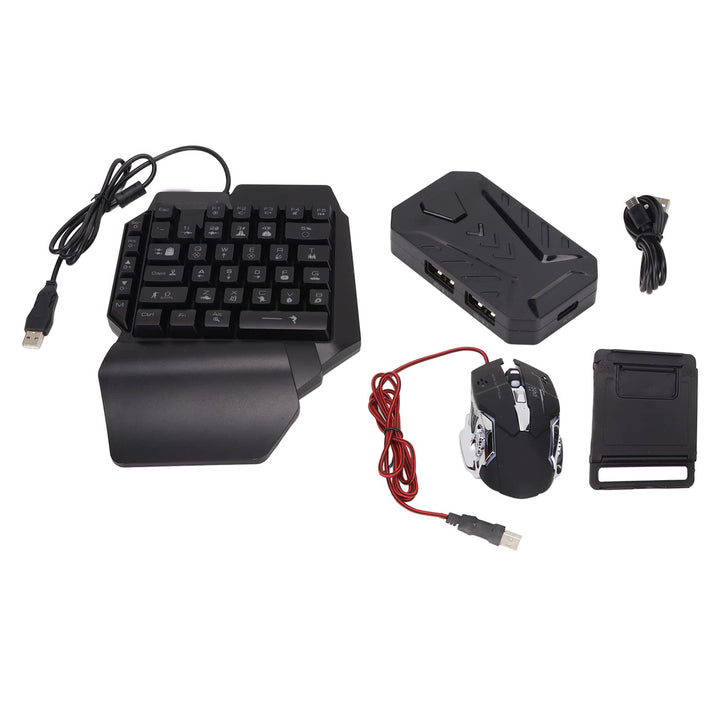 ciciglow Einhand Gaming Tastatur und Maus Kombination, Tastatur und Mauskonverter Set, ohne Emulator