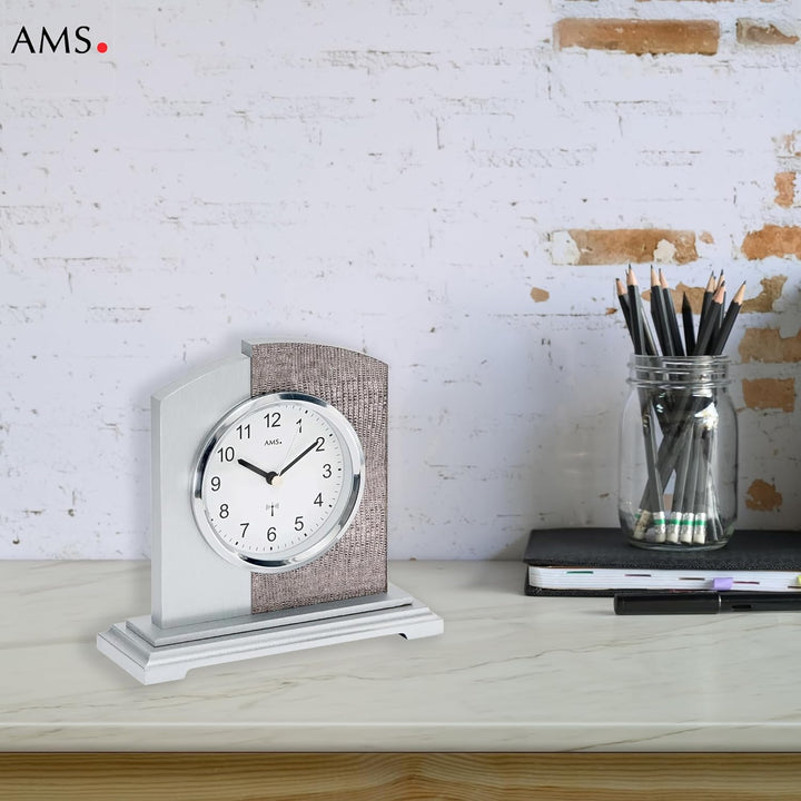 AMS Moderne Tischuhr mit Funkwerk, Batterie betrieben - Modern Style Collatina- 5144