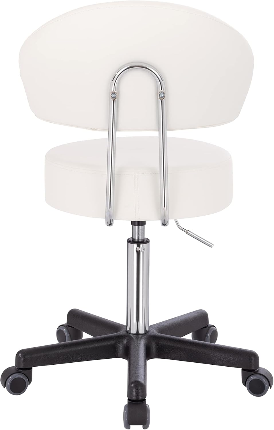 Profi Rollhocker XL mit Rückenlehne - grosse Sitzfläche - Sitzhöhe verstellbar bis über 70 cm - Arbe