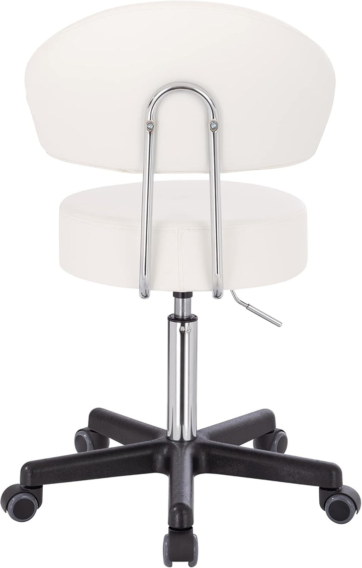 Profi Rollhocker XL mit Rückenlehne - grosse Sitzfläche - Sitzhöhe verstellbar bis über 70 cm - Arbe