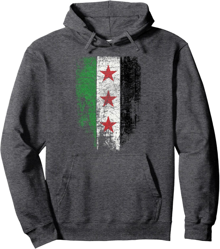 Syrien T-Shirt Damen Herren Kinder Used-Look Free Syrische Flagge Pullover Hoodie