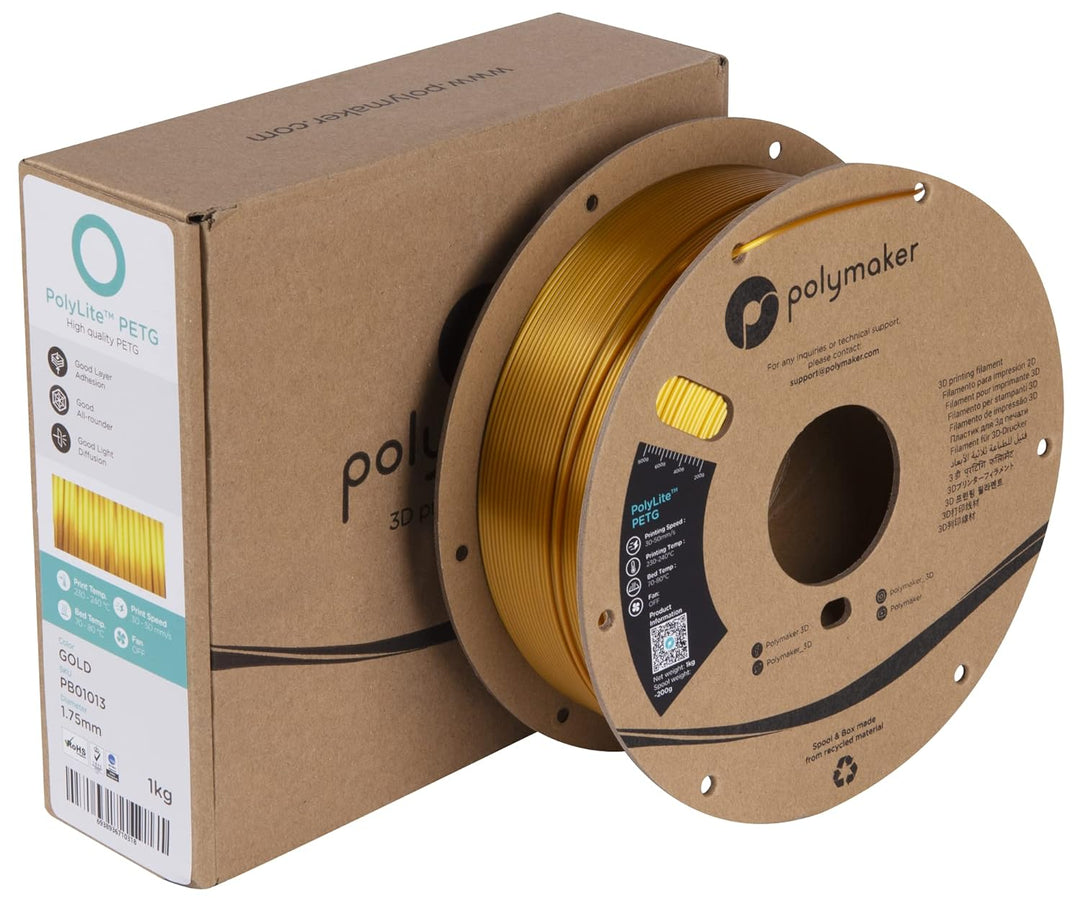 Polymaker PolyLite PETG Gold - 1,75mm - 1kg 1 kg Petg Gold (Hex Code: #Cc8a00), 1 kg Petg Gold (Hex