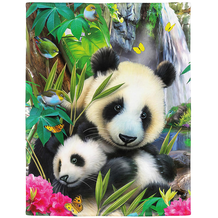 YISUMEI Decke 125x150 cm Kuscheldecken Sanft Flanell Weich Fleecedecke Bettüberwurf Kostbare Pandas