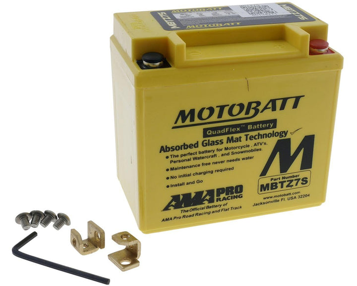 MOTOBATT Batterie 12 V 6,5 Ah (MBTZ7S) [wartungsfrei & versiegelt] kompatibel für Honda CBR 125 R JC