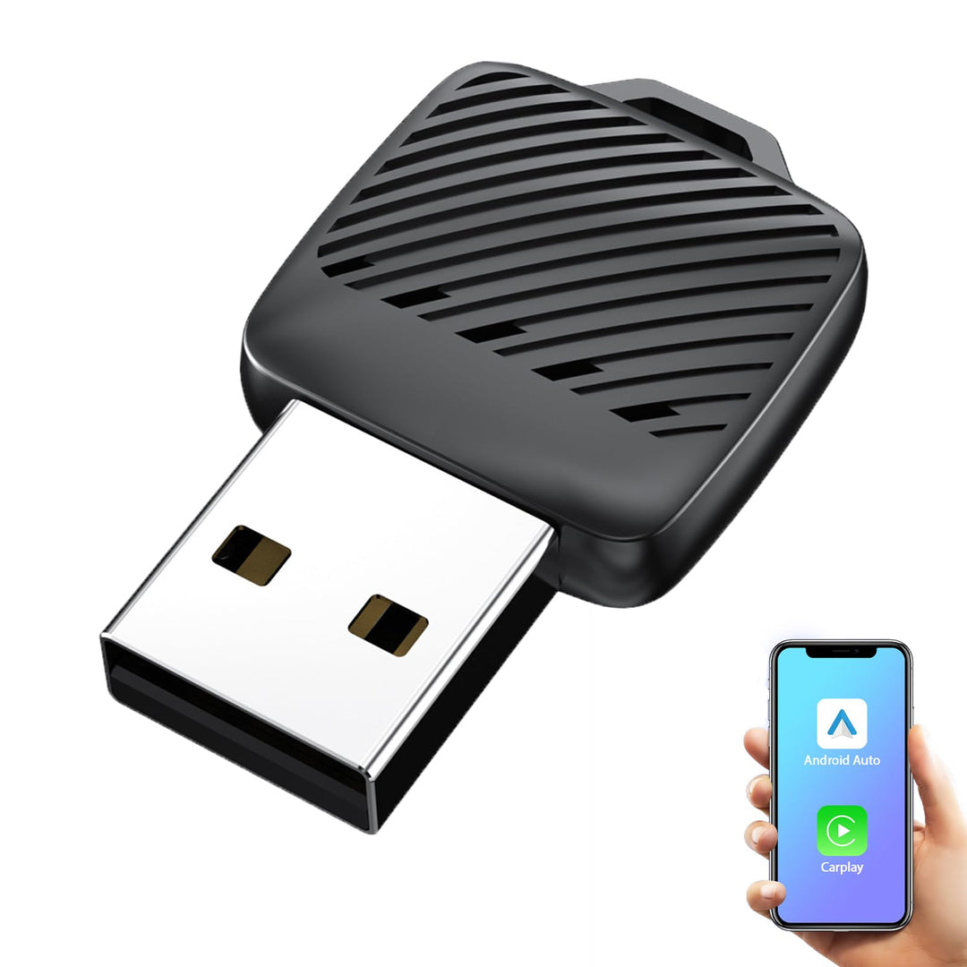 Mini USB Wireless CarPlay Adapter, Auto Multimedia Dongle, kabelloser Android Auto 2 in 1 Adapter, K