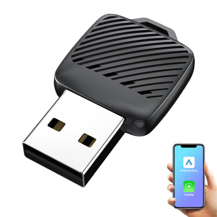 Mini USB Wireless CarPlay Adapter, Auto Multimedia Dongle, kabelloser Android Auto 2 in 1 Adapter, K