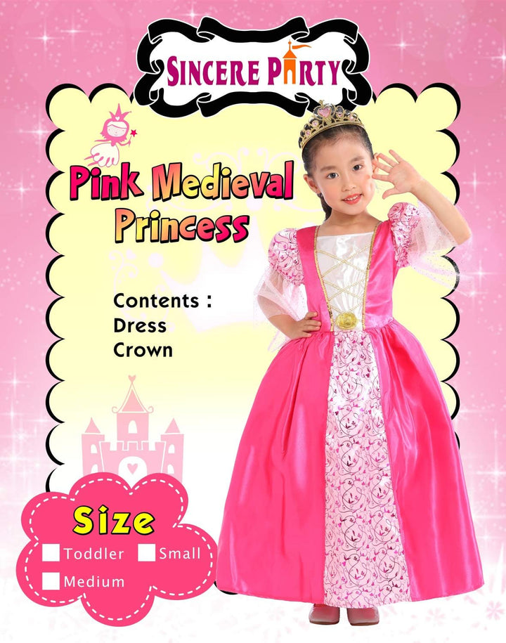 Sincere Party Mädchen Deluxe Prinzessin Fancy Kleid mit Accessoires 5T-6T/110-116 Rosa Prinzessin, 5