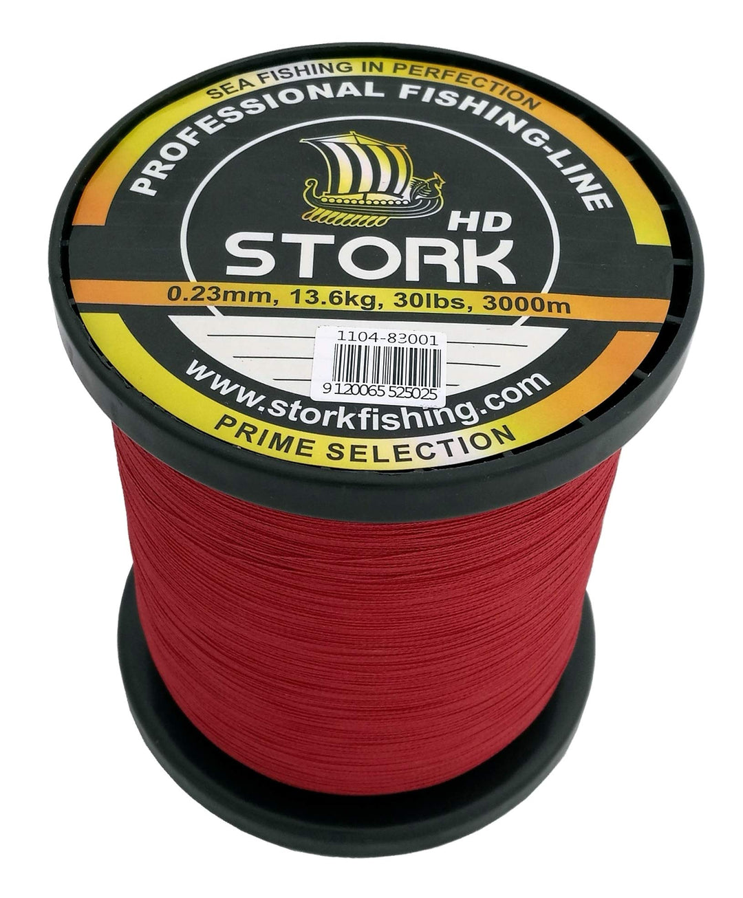 Stork HD, 4-Fach geflochtene Angelschnur 3000m Rot 8 lbs / 3,6 kg / 0,08 mm, Rot 8 lbs / 3,6 kg / 0,