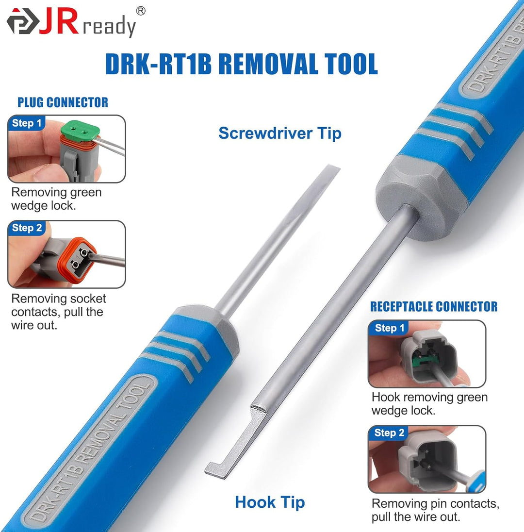 JRready ST5231-08 Deutsch Stecknadel Auspinwerkzeug Kit Für 12# 16# 20# Solide & Gestanzte Kontakte