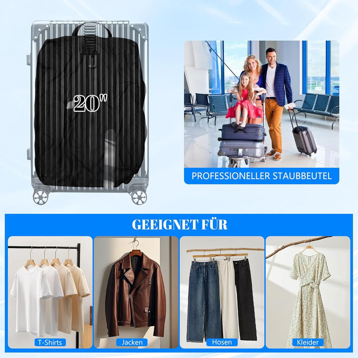 Vakuumbeutel für Kleidung Reise, 17L Wiederverwendbar TPU Vacuum Bags mit Luftdichtem, IP67 Wasserdi