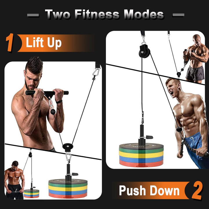 Favuit Kabelzug Fitness Kabel Latzug, Gym Kabel Unterarmtrainer Set Arm-Krafttraining Gewicht Traini