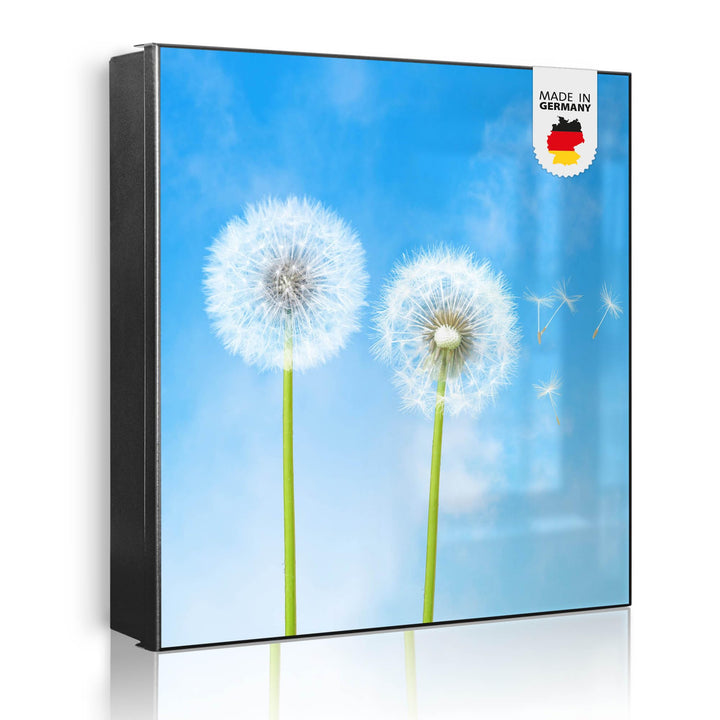 banjado Grosser Schlüsselkasten Metall - Schlüsselbox 30x30cm mit 32 Haken - Schlüsselkasten modern