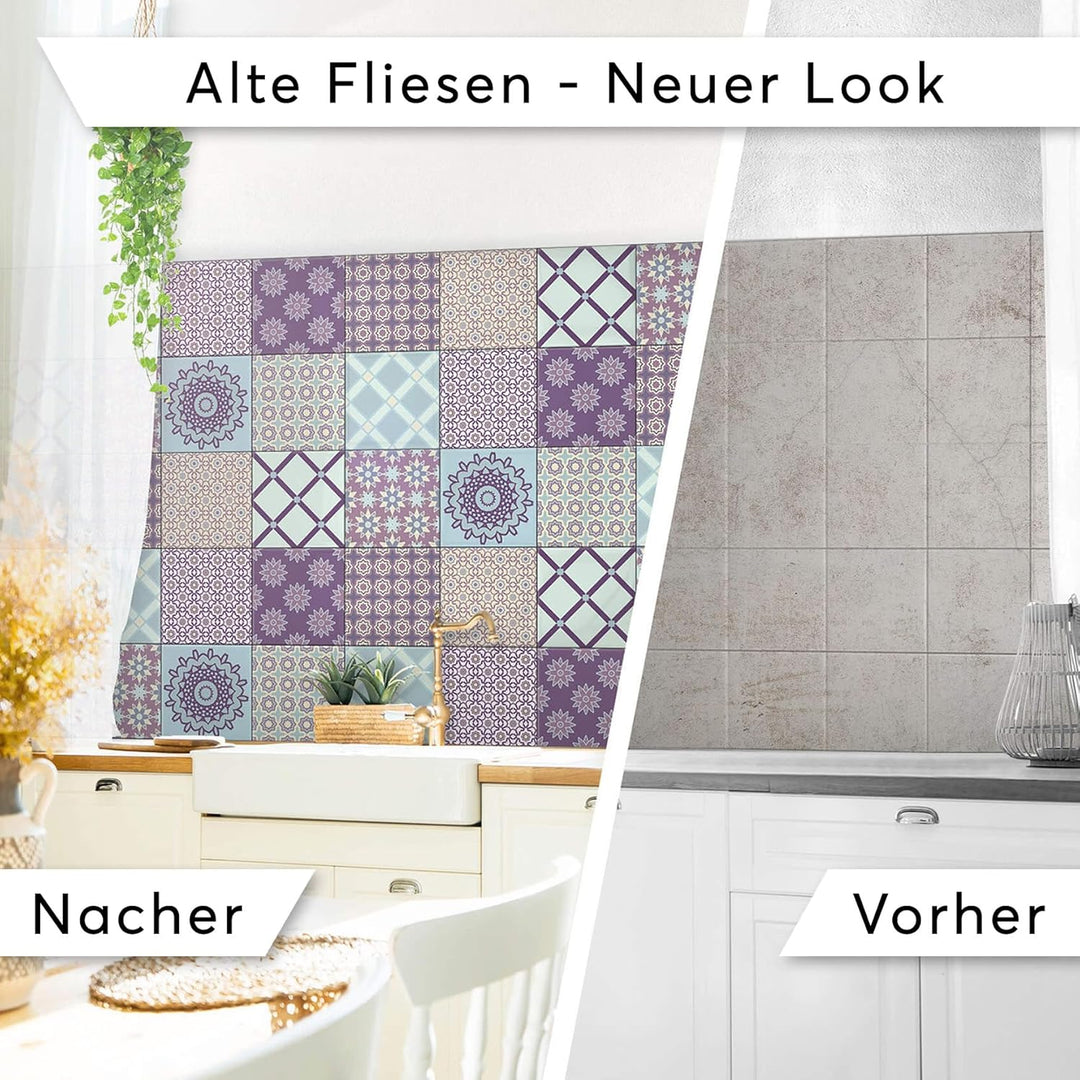 CREATISTO Klebefliesen Stickerfliesen Fliesenfolie - Hochwertige Aufkleber Sticker für Fliesen I Kle