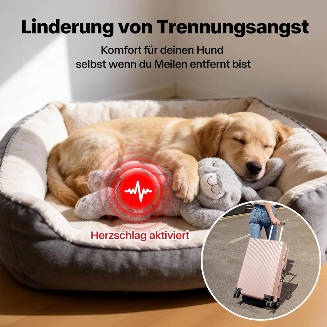 Pet Prime Hundeherzschlag Spielzeug Welpe Verhaltenshilfe Spielzeug Herzschlag Plüschtier für Hausti