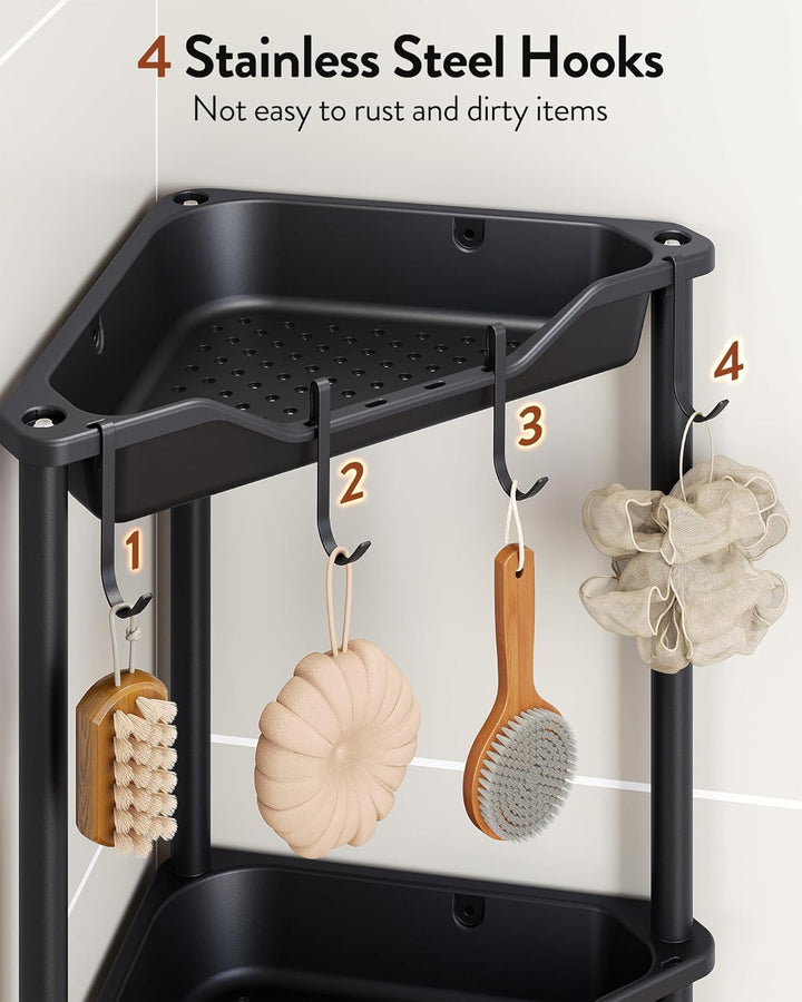 Orimade 3 Stück Duschregal Stehend Rostfrei,Ecke Duschablage Freistehende, Duschablage ohne Bohren f