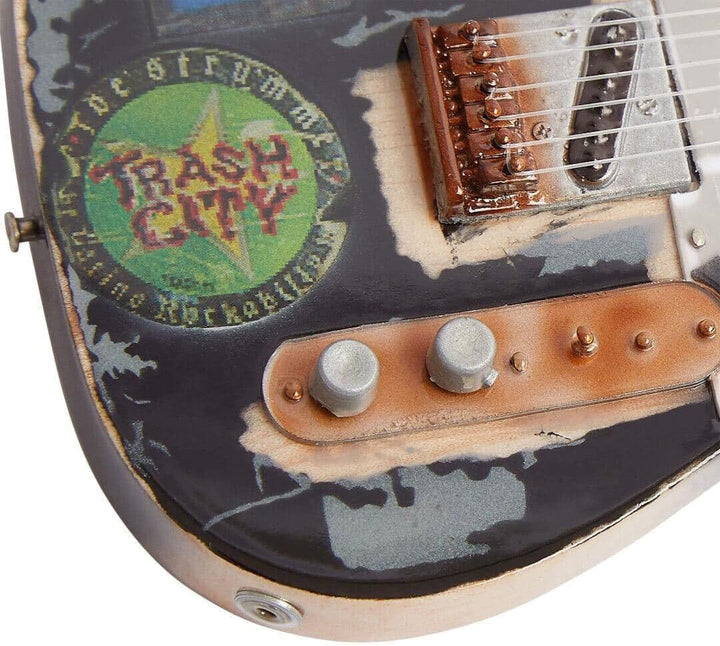 Axman Joe Strummer (The Clash) – 1966 Gitarre: Miniatur-Gitarre-Nachbildung, handgefertigt, Ornament