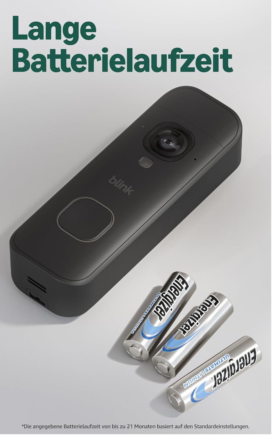 Blink Videotürklingel 2K+ (Batterie, neueste Gen.) | Kopf-bis-Fuss-Aufnahme | 2K | IP65 | Lange Batt