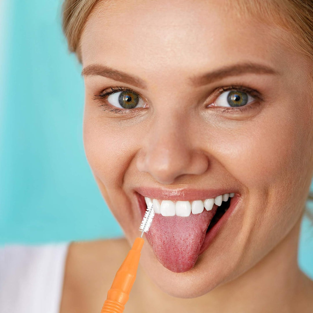 100 Stück Interdentalbürste Zahnstocher Dental Zahnseide Kopf Mundhygiene Interdentalbürste Zahnseid