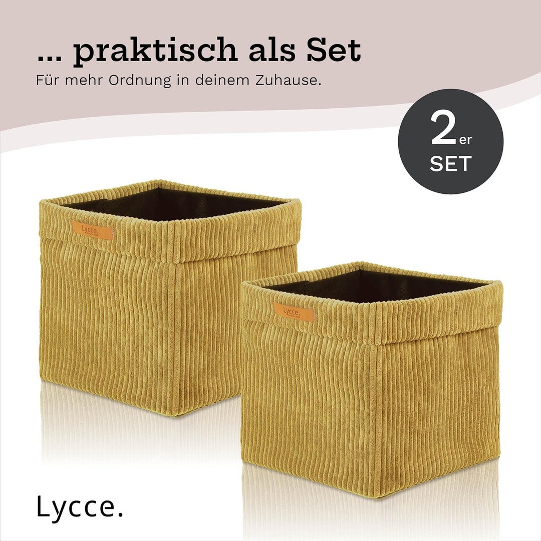 Kallax Boxen Cord 2er Set| Kallax Einsatz 33 x 33 x H31 cm | Aufbewahrungsbox mit entfernbarem Cord-