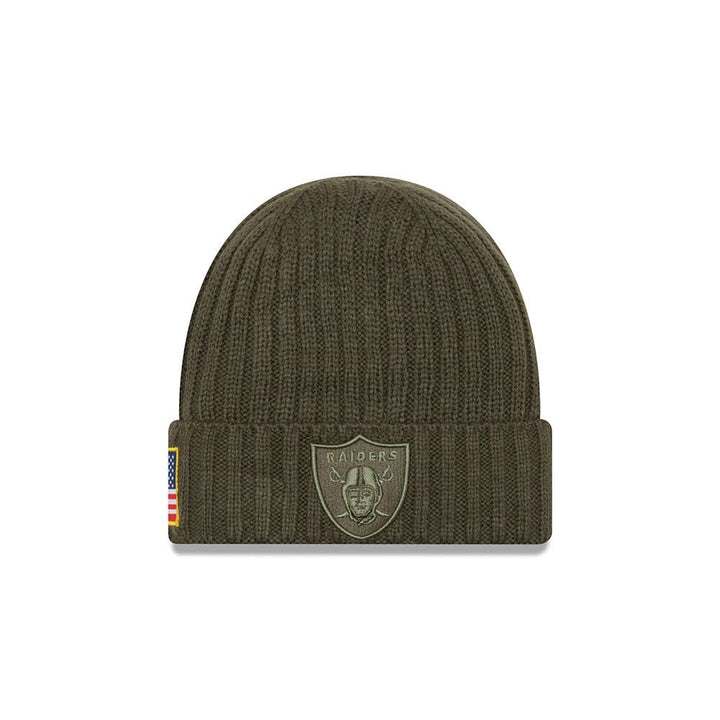 New Era Salute to Service Wintermütze - Oakland Raiders Oliv
