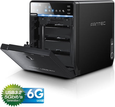 FANTEC QB-35US3-6G Externes 4-fach Festplattengehäuse (für 4x 8, 89 cm (3, 5 Zoll) SATA i/II/III Fes