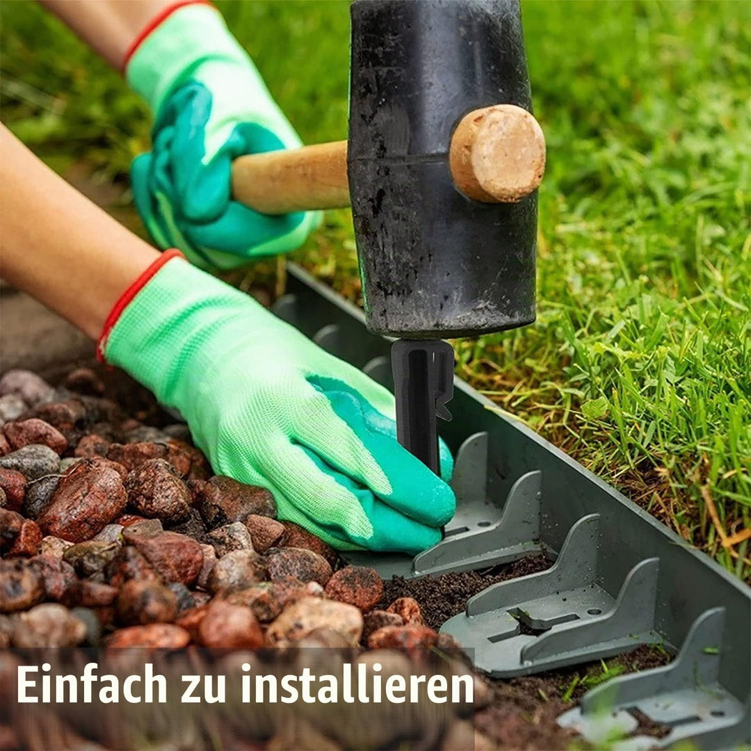 LATERN 25 Stück Erdspiesse aus Kunststoff, 25CM Strapazierfähige Pfähle für Landschaftskanten Hering