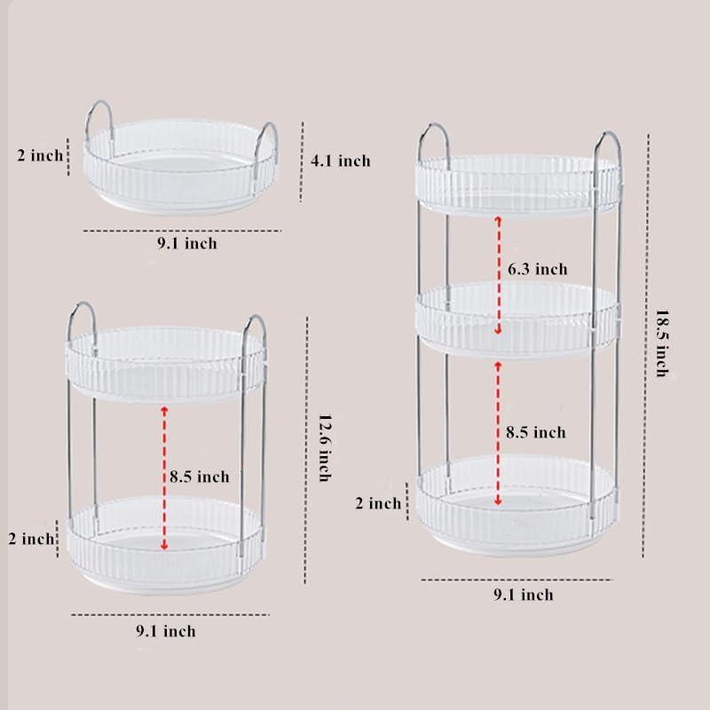 CESTATIVO Make Up Organizer, 360° Drehbar Kosmetik Organizer, Beauty Organizer, Hautpflege Organizer