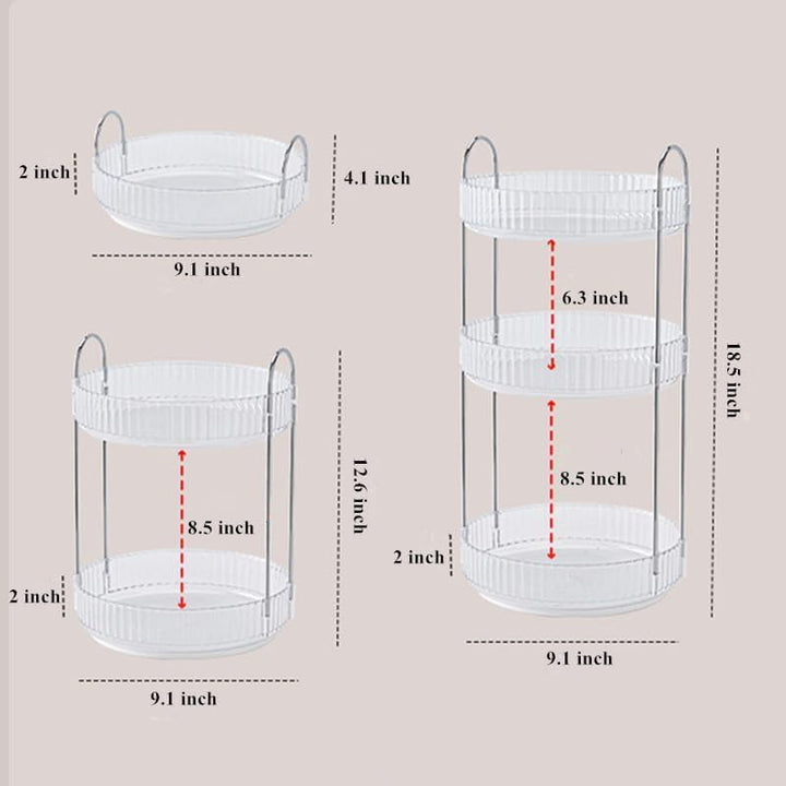 CESTATIVO Make Up Organizer, 360° Drehbar Kosmetik Organizer, Beauty Organizer, Hautpflege Organizer
