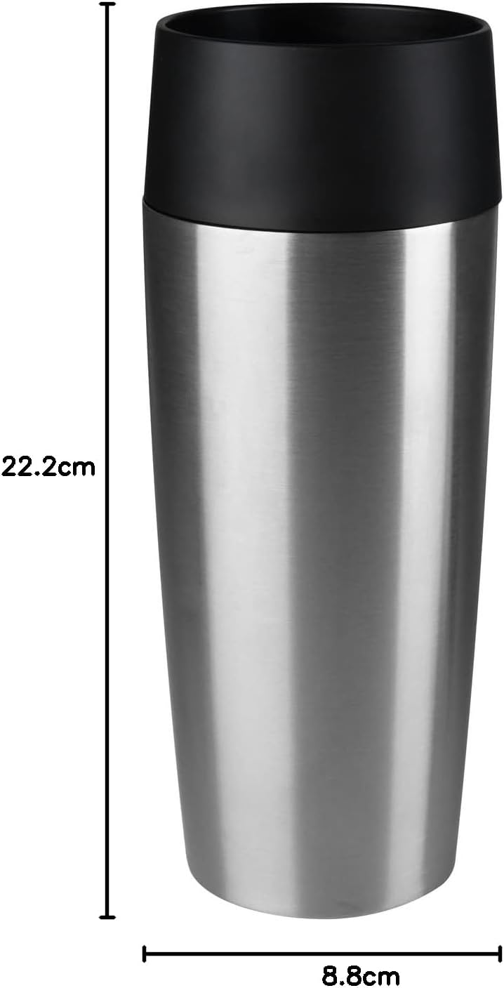 EMSA 513351 TRAVEL MUG Isolierbecher 0,36 L Edelstahl Vorgängermodell Edelstahl Edelstahl, Vorgänger