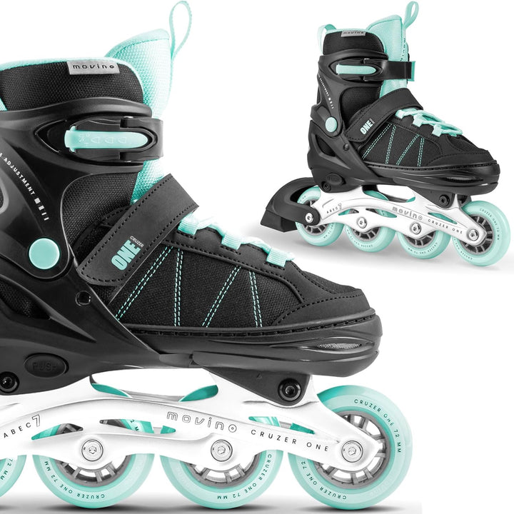 Movino Inline Skates | Cruzer One | Verstellbare Rollschuhe | Inliner für Damen Mädchen Jungen | Inl