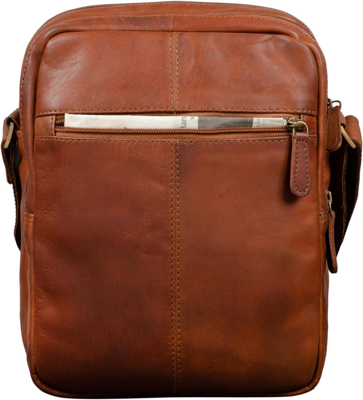 STILORD 'Harry' Vintage Schultertasche Männer Leder für 10,1 Zoll Tablet Umhängetasche DIN A5 Herren