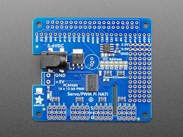 Adafruit 16-Channel PWM / Servo HAT for Raspberry Pi - Mini Kit [ADA2327]