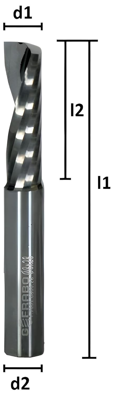 VHM Alufräser, Einzahnfräser Z=1, poliert, Ø 1-12 mm langer Einschneider, Fräser, Schaftfräser (8,0
