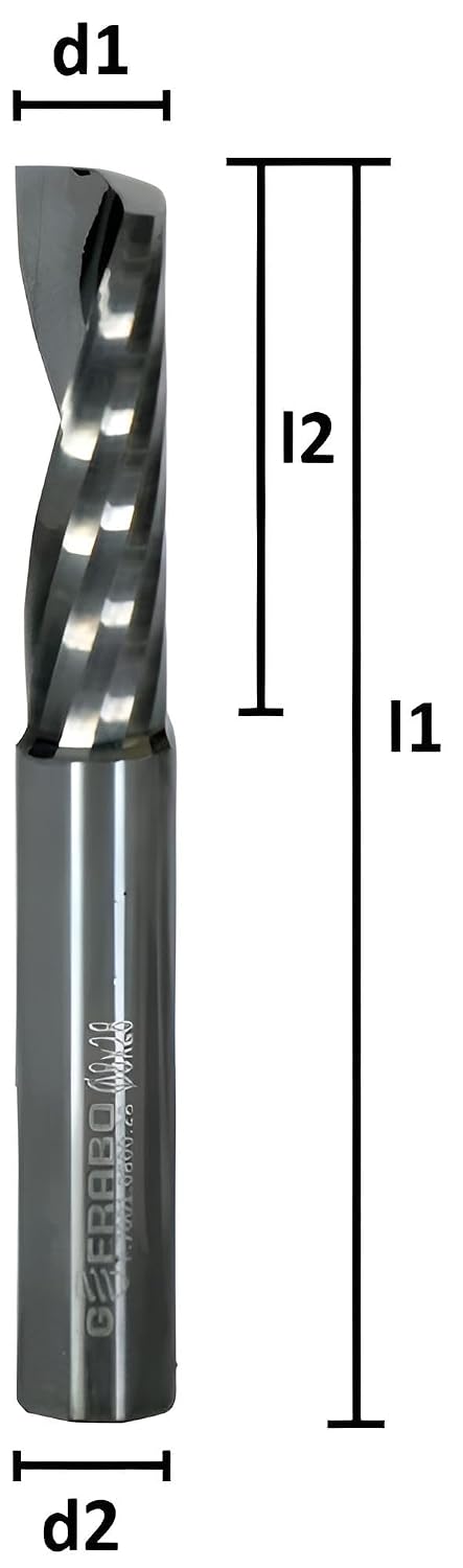 VHM Alufräser, Einzahnfräser Z=1, poliert, Ø 1-12 mm langer Einschneider, Fräser, Schaftfräser (1,5