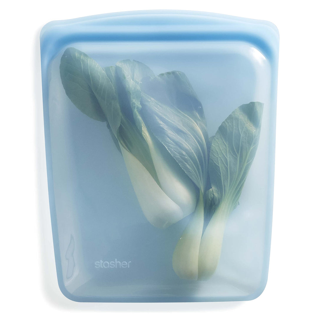 Stasher Bag Premium Silikonbeutel wiederverwendbar für Lebensmittel, Half Gallon, Blau, Dauerhaft, B