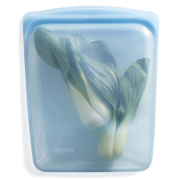 Stasher Bag Premium Silikonbeutel wiederverwendbar für Lebensmittel, Half Gallon, Blau, Dauerhaft, B