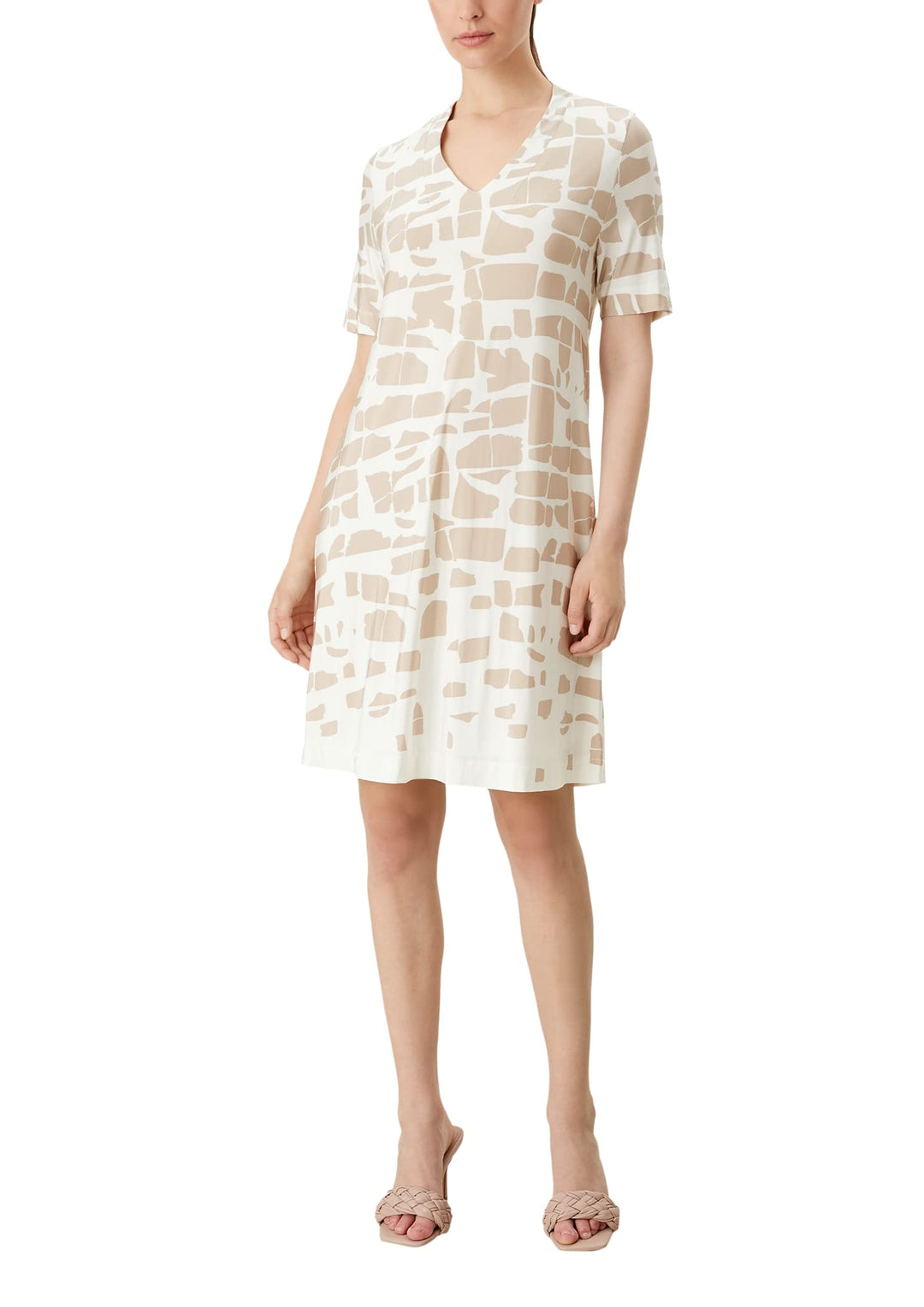 s.Oliver BLACK LABEL Damen Casual Dress Kleid 40 Beige|creme, 40 Beige|creme