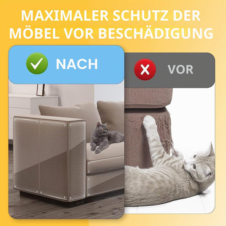 Uross 12 Stück Katze Kratzschutz, 8 Stück 43 x 30cm kratzschutz Sofa Katzen, Kratzschutzfolie, Kratz