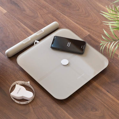 Cecotec Waage Surface Precision 10600 Smart Healty Pro Beige. Mit App, Bluetooth-Konnektivität, Leis