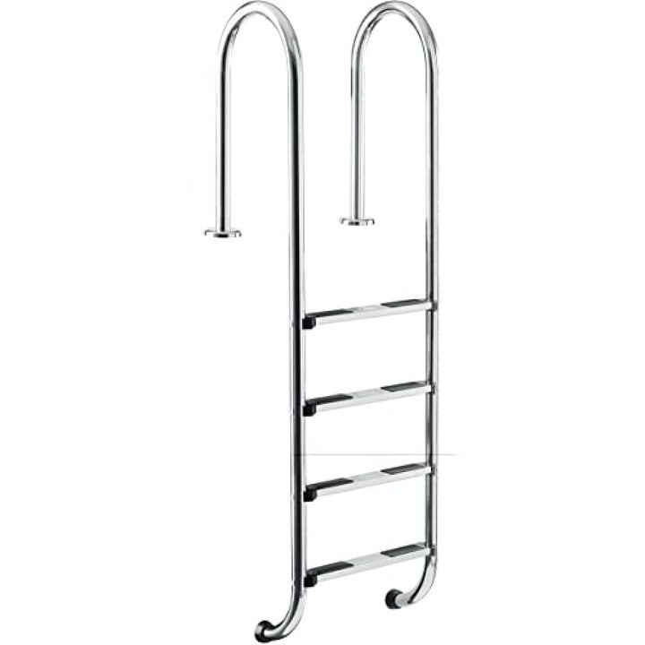 Steinbach Einbaubeckenleiter Edelstahl, 4-stufig, mit Ankersockel, für Beckentiefe 150 cm, schmale A