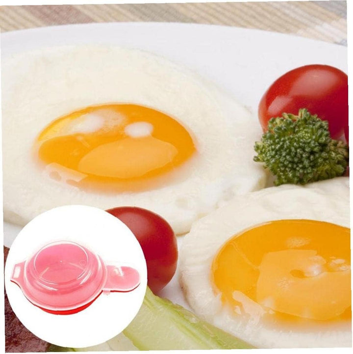 2 Stücke Mikrowelle Hart Gekocht Ei Kocher Poacher Für Omelet Maker Rot Klar Frühstück Pan Passt Auf