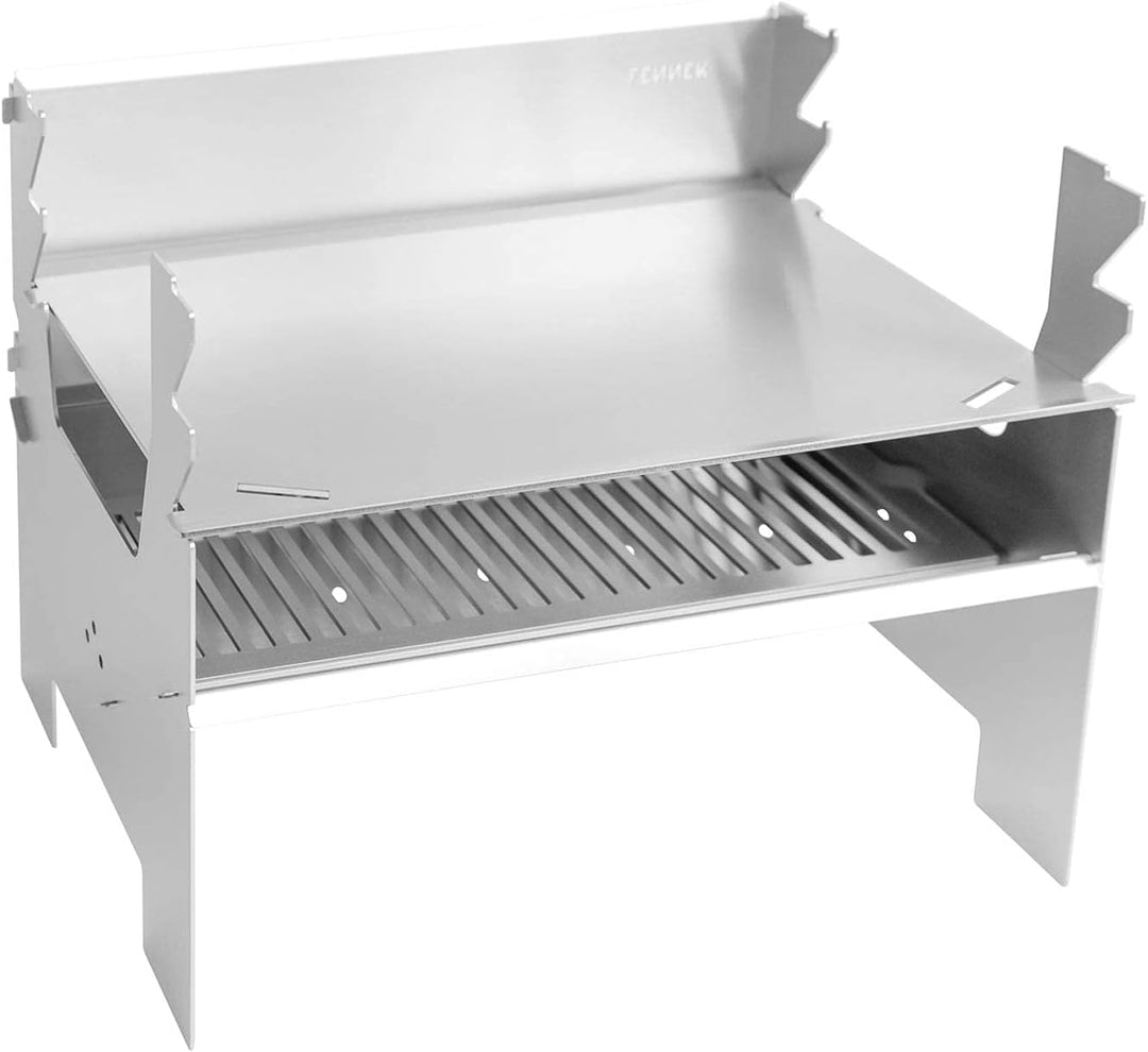 FENNEK 2.0 Plancha Platte | Zubehör für den mobilen und steckbaren Holzkohle-Grill aus Edelstahl für