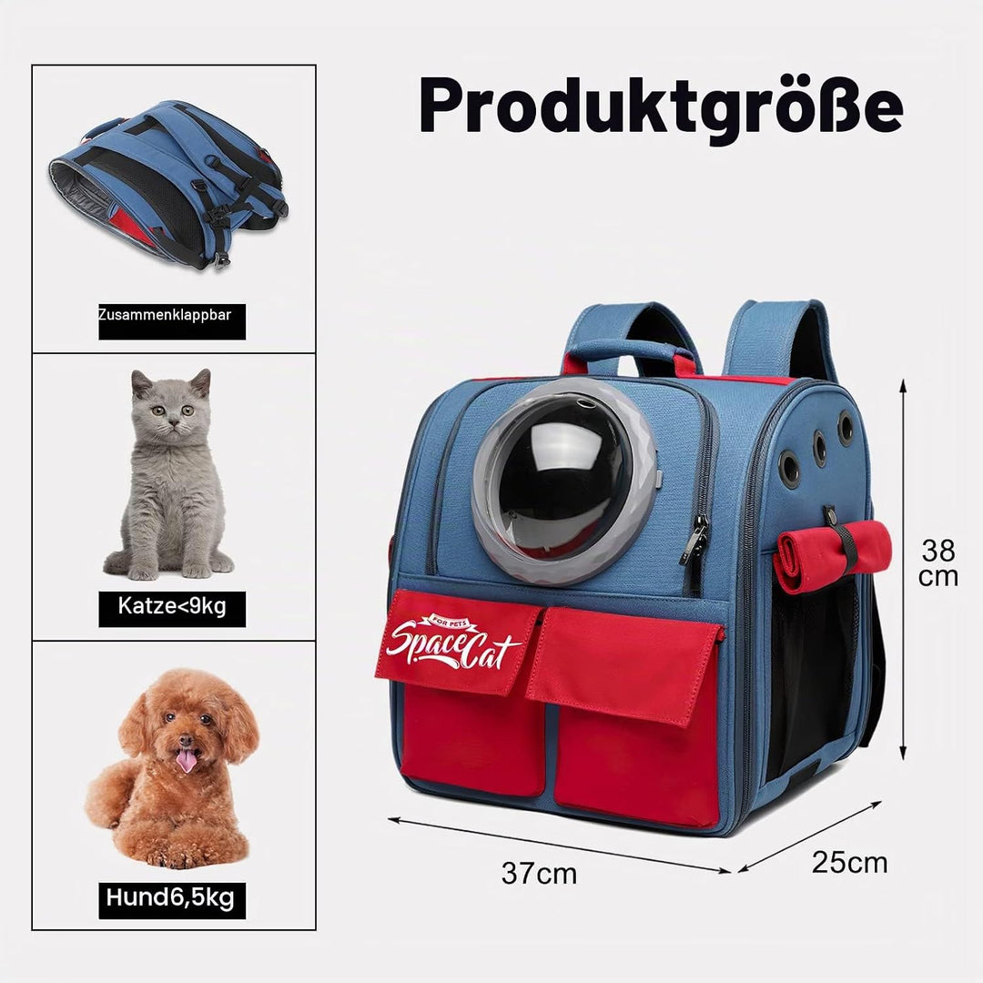Galatée Katzen Rucksack Träger, Haustier Rucksack Blasen Rucksack, Katzen Tragen, Raumkapsel Haustie