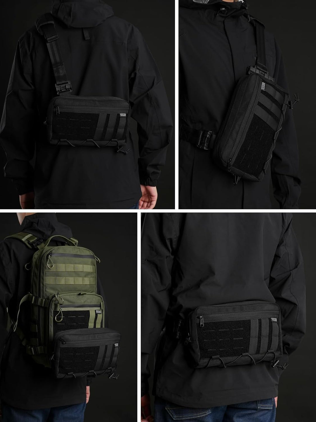 TACTICAL GEEK Cache L3 EDC Sling Bag Chest Crossbody Bag für Herren Damen, YKK Reissverschluss Umhän
