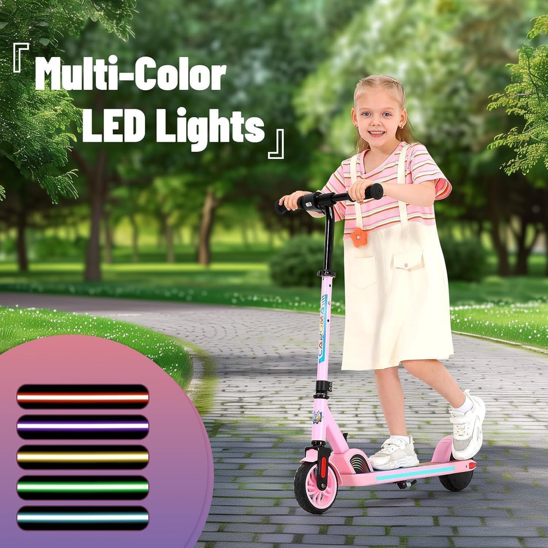 Caroma E Scooter Kinder von 6-14 Jahren, 180W Motor, 16 km/h, E Roller Kinder, Einstellbare Geschwin