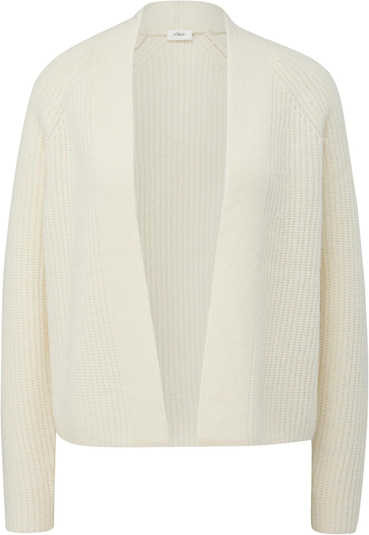 s.Oliver Damen Strickjacke, 42 Creme