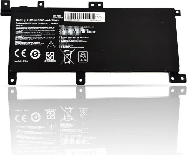 FengWings® C21N1509 38Wh 7.6V Akku Kompatibel mit Asus X556 X556U X556UA X556UB X556UF X556UJ X556UQ