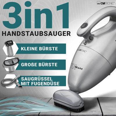 Clatronic® Handstaubsauger mit 700 Watt & geringem Gewicht | Staubsauger zum Absaugen von Polstern,