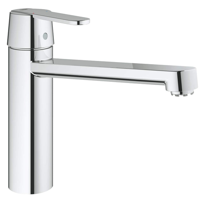 GROHE Get, Niederdruck Küchenarmatur mit flachem Auslauf (Wasserhahn für die Küche, 140° schwenkbar,