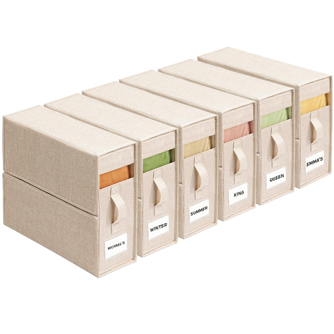 Bettlaken-Organizer und Aufbewahrung: King/Queen-Size-Bettlaken-Organizer mit Fenster, faltbarer und